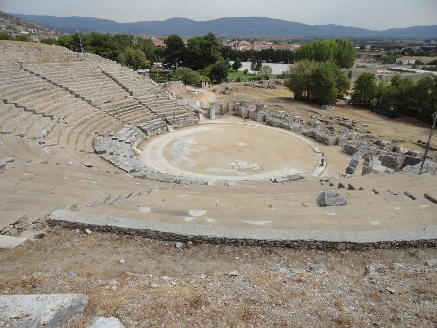 Amfiteáter Filippi-asi 25 km od Kavali